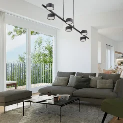 TK Lighting Hängeleuchte Schwarz 6-flammig länglich Esstisch* Wohnzimmerlampen|Moderne Lampen