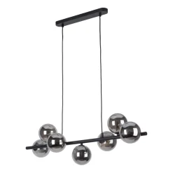 TK Lighting Hängeleuchte Schwarz Grau Glas Metall Modern MIEKE* Kugellampen|Moderne Lampen