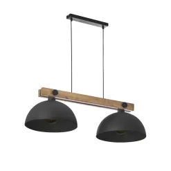 TK Lighting Hängeleuchte Schwarz Holz 87cm Esstisch Küche HIMO* Hängelampen|Esszimmer Lampen
