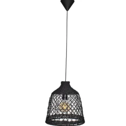 By Rydéns Hängeleuchte Schwarz Jute B: 34 cm H: max. 120 cm E27* Hängelampen|Wohnzimmerlampen