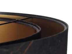 Discount BPS Koncept Hängeleuchte Schwarz marmoriert Gold E27 Velours Optik