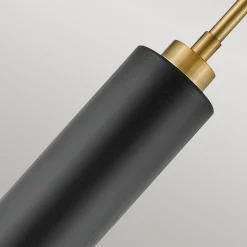 Elstead Hängeleuchte Schwarz Messing D: 33 cm Metall Glas 2x E27* Hängelampen|Wohnzimmerlampen