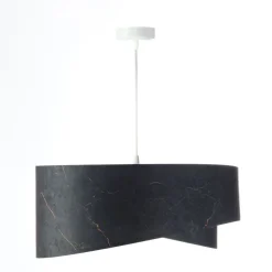 Online BPS Koncept Hängeleuchte Schwarz Silber E27 D: 50 cm Stoff Velours Optik