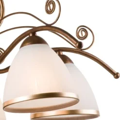 Clearance Lamkur Hängeleuchte Shabby Braun antik Metall 5-flammig