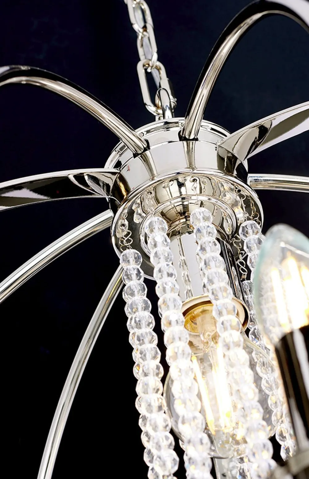 Elstead Hängeleuchte Stahl Ø46cm in Nickel verstellbar* Küchenlampen|Kristalllampen