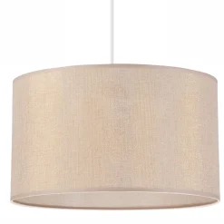 New Lamkur Hängeleuchte Stoff Ø 35 cm rund E27 in Gold verstellbar