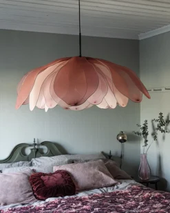 By Rydéns Hängeleuchte Stoff 80 cm breit H: max. 120 cm biegsam Rosa* Hängelampen|Esszimmer Lampen