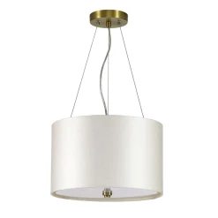 Elstead Hängeleuchte Stoff Ø36cm in Creme Messing antik* Stofflampen|Wohnzimmerlampen