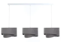 Best BPS Koncept Hängeleuchte Stoff 3-flammig E27 in Weiß Grau Silber