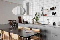 By Rydéns Hängeleuchte Stoff Metall E27 B: 60 cm H: max. 120 cm Weiß