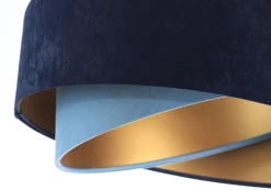 BPS Koncept Hängeleuchte Stoff rund Ø 50 cm Velours Optik Modern MARLON* Bürolampen|Schlafzimmer Lampen