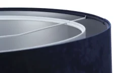 BPS Koncept Hängeleuchte Stoff Schirm Ø 50 cm E27 in Blau Weiß Silber* Hängelampen|Bürolampen