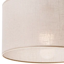 Online Lamkur Hängeleuchte Stoffschirm Ø 35 cm Beige verstellbar E27