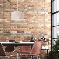 Online Lamkur Hängeleuchte Stoffschirm Ø 35 cm Beige verstellbar E27