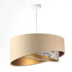 BPS Koncept Hängeleuchte Stoffschirm Velours Optik Ø 50 cn wohnlich E27* Bürolampen|Schlafzimmer Lampen