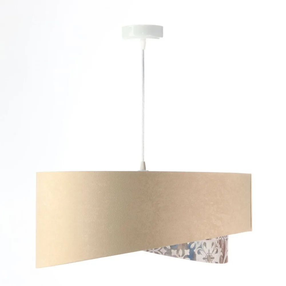 BPS Koncept Hängeleuchte Stoffschirm Velours Optik Ø 50 cn wohnlich E27* Bürolampen|Schlafzimmer Lampen