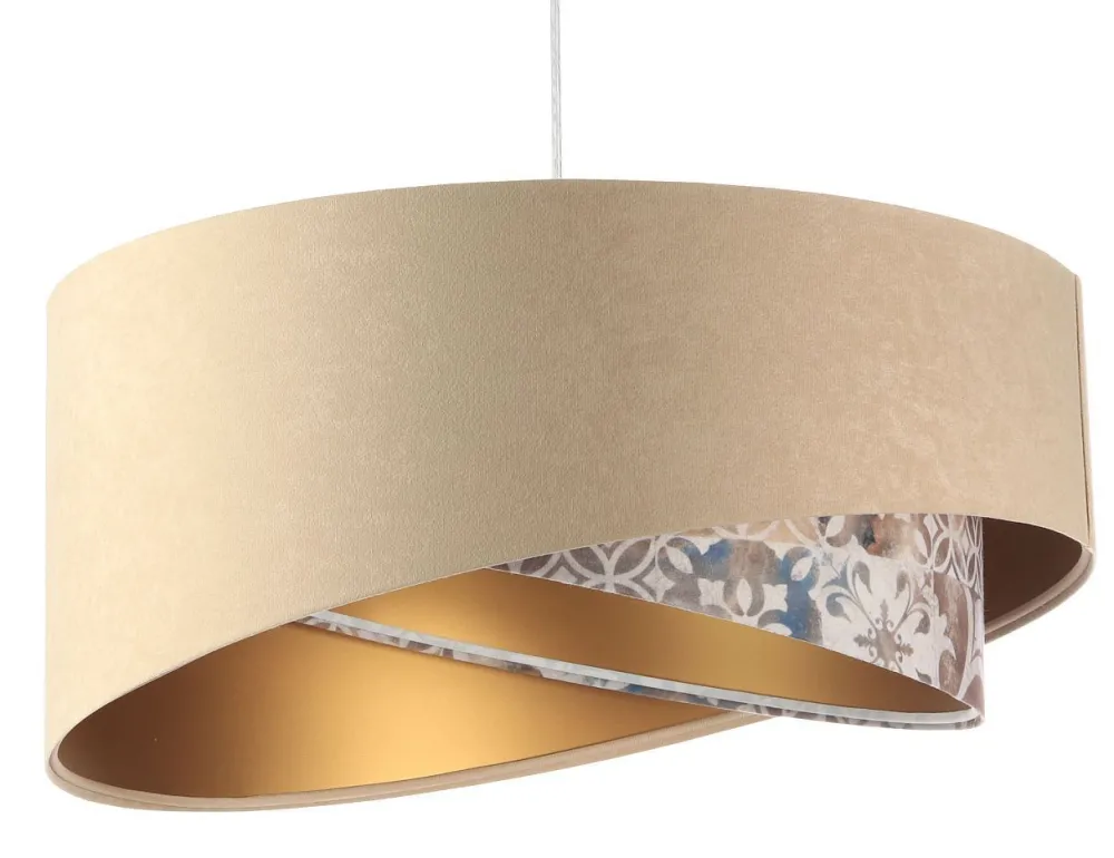 BPS Koncept Hängeleuchte Stoffschirm Velours Optik Ø 50 cn wohnlich E27* Bürolampen|Schlafzimmer Lampen