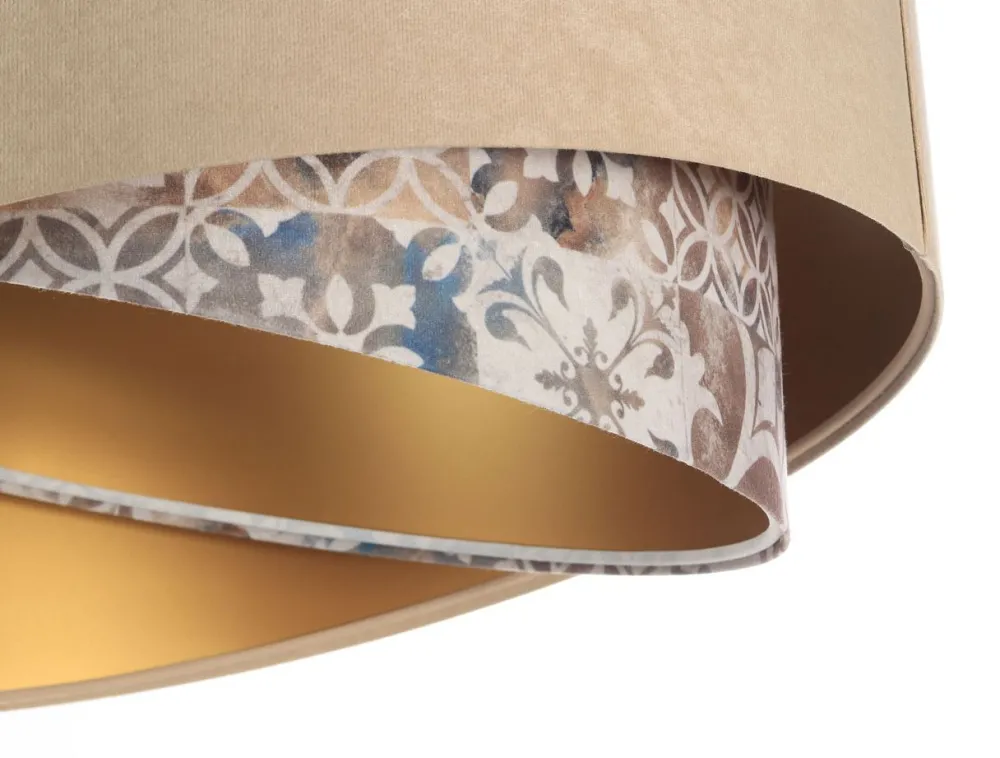 BPS Koncept Hängeleuchte Stoffschirm Velours Optik Ø 50 cn wohnlich E27* Bürolampen|Schlafzimmer Lampen