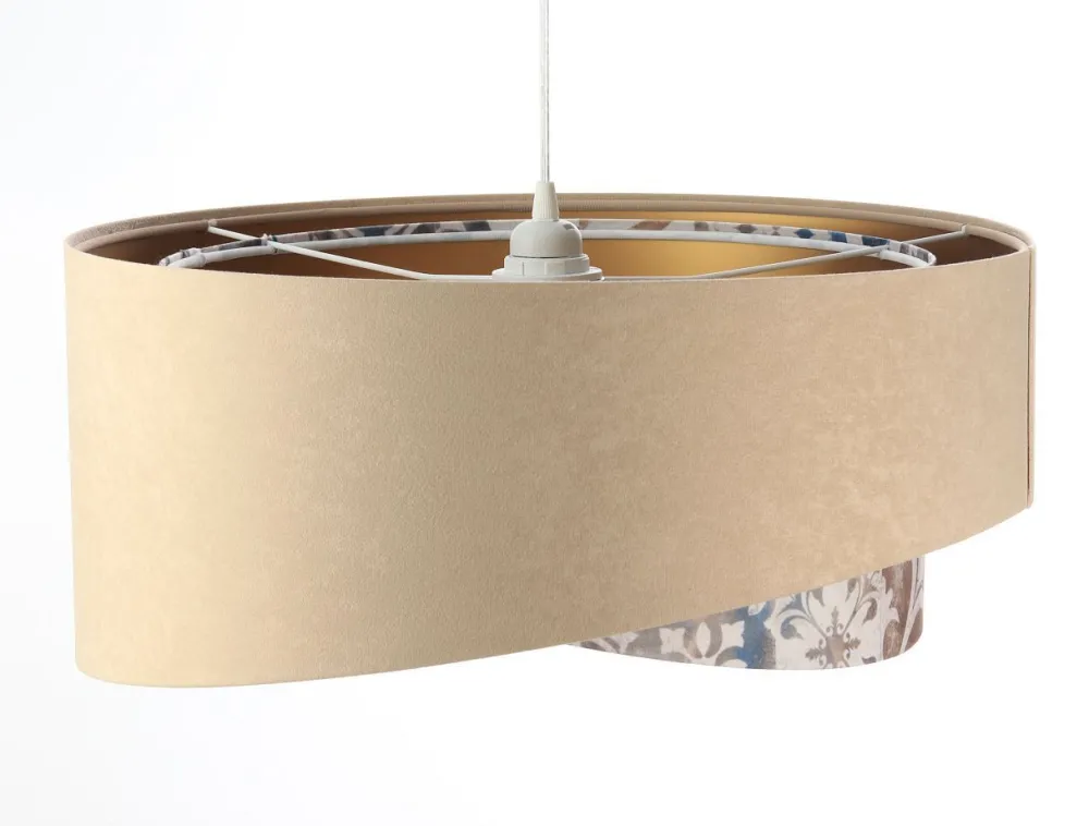 BPS Koncept Hängeleuchte Stoffschirm Velours Optik Ø 50 cn wohnlich E27* Bürolampen|Schlafzimmer Lampen