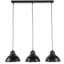 Discount Luminex Hängeleuchte SVEN in Schwarz 3-flmg