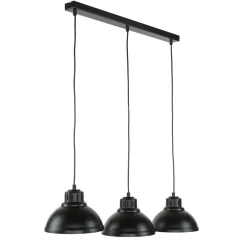 Discount Luminex Hängeleuchte SVEN in Schwarz 3-flmg