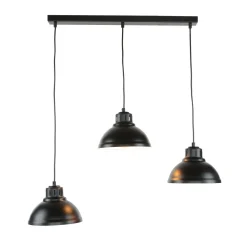 Discount Luminex Hängeleuchte SVEN in Schwarz 3-flmg