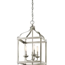 Elstead Hängeleuchte THOREN Nickel kürzbar Lampe Esszimmer* Rustikale Lampen|Designerlampen