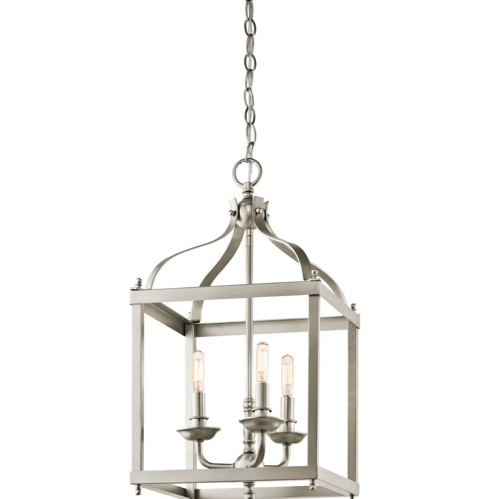 Elstead Hängeleuchte THOREN Nickel kürzbar Lampe Esszimmer* Rustikale Lampen|Designerlampen