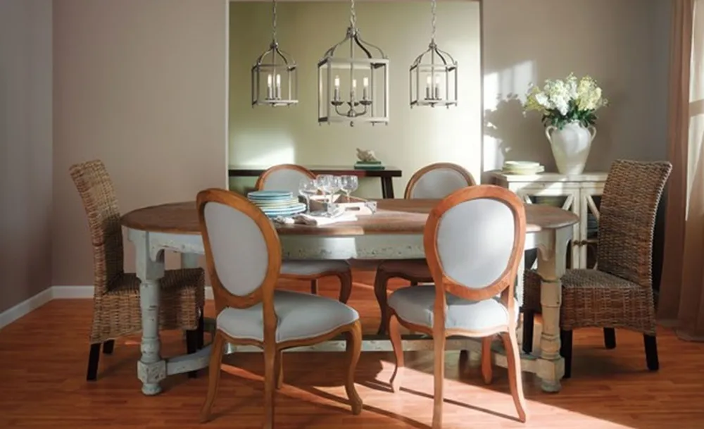 Elstead Hängeleuchte THOREN Nickel kürzbar Lampe Esszimmer* Rustikale Lampen|Designerlampen