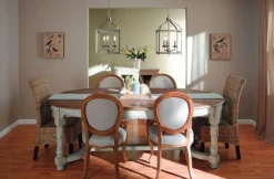 Elstead Hängeleuchte THOREN Nickel kürzbar Lampe Esszimmer* Rustikale Lampen|Designerlampen