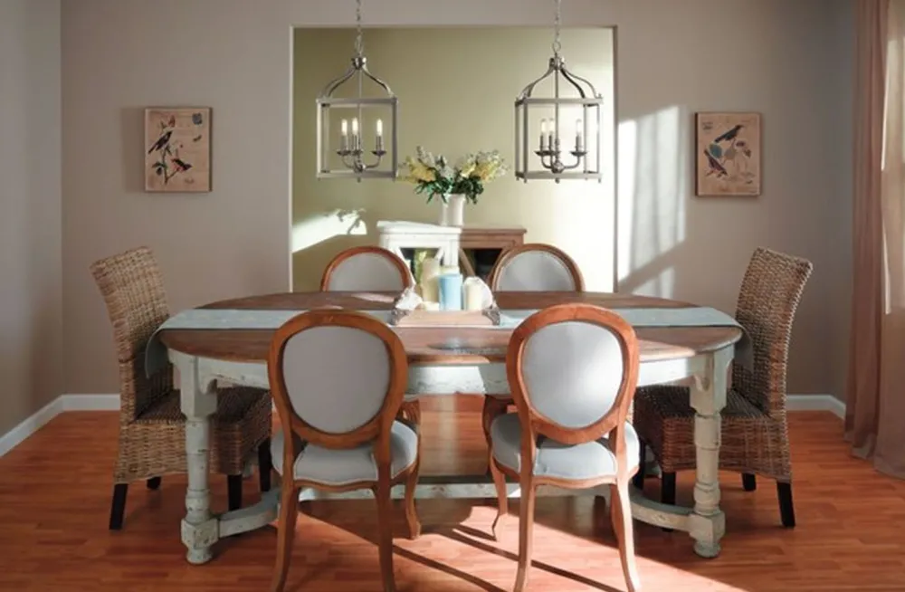 Elstead Hängeleuchte THOREN Nickel kürzbar Lampe Esszimmer* Rustikale Lampen|Designerlampen