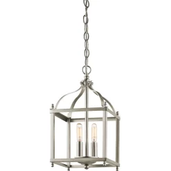 Elstead Hängeleuchte THOREN Nickel kürzbar Rustikal Lampe* Hängelampen|Esszimmer Lampen