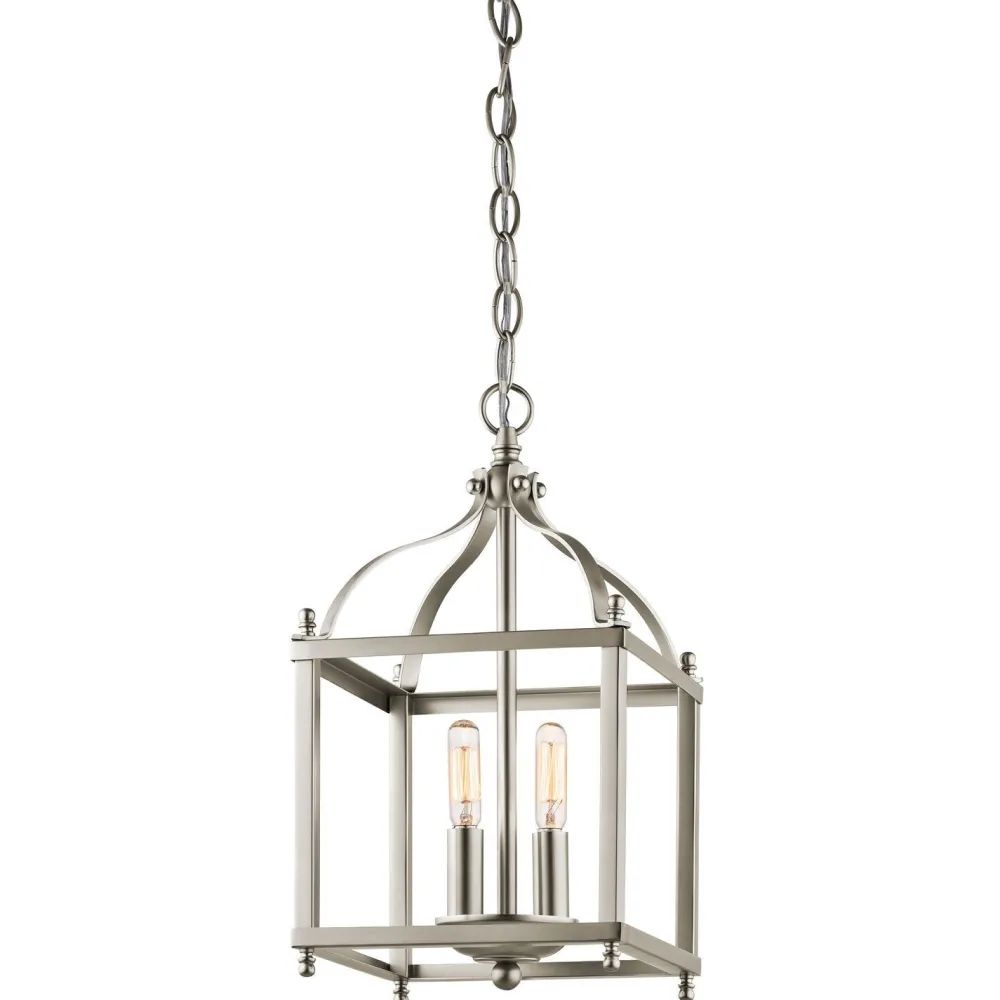 Elstead Hängeleuchte THOREN Nickel kürzbar Rustikal Lampe* Hängelampen|Esszimmer Lampen