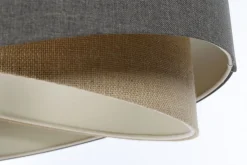 BPS Koncept Hängeleuchte verstellbar Braun Beige E27 rund Ø 45 cm Modern* Bürolampen|Schlafzimmer Lampen