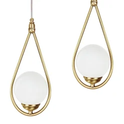 Sale Giovanni Battista Hängeleuchte verstellbar Echt-Messing Glas 4-flammig E14