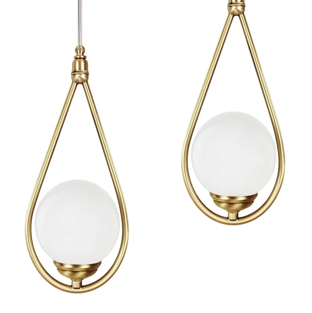 Sale Giovanni Battista Hängeleuchte verstellbar Echt-Messing Glas 4-flammig E14