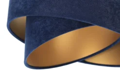 BPS Koncept Hängeleuchte verstellbar 3-flammig E27 Weiß Blau Gold E27* Bürolampen|Wohnzimmerlampen