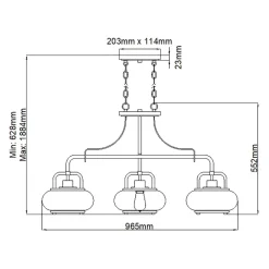 Elstead Hängeleuchte Vintage B: 96,5 cm höhenverstellbar in Bronze* Hängelampen|Bürolampen