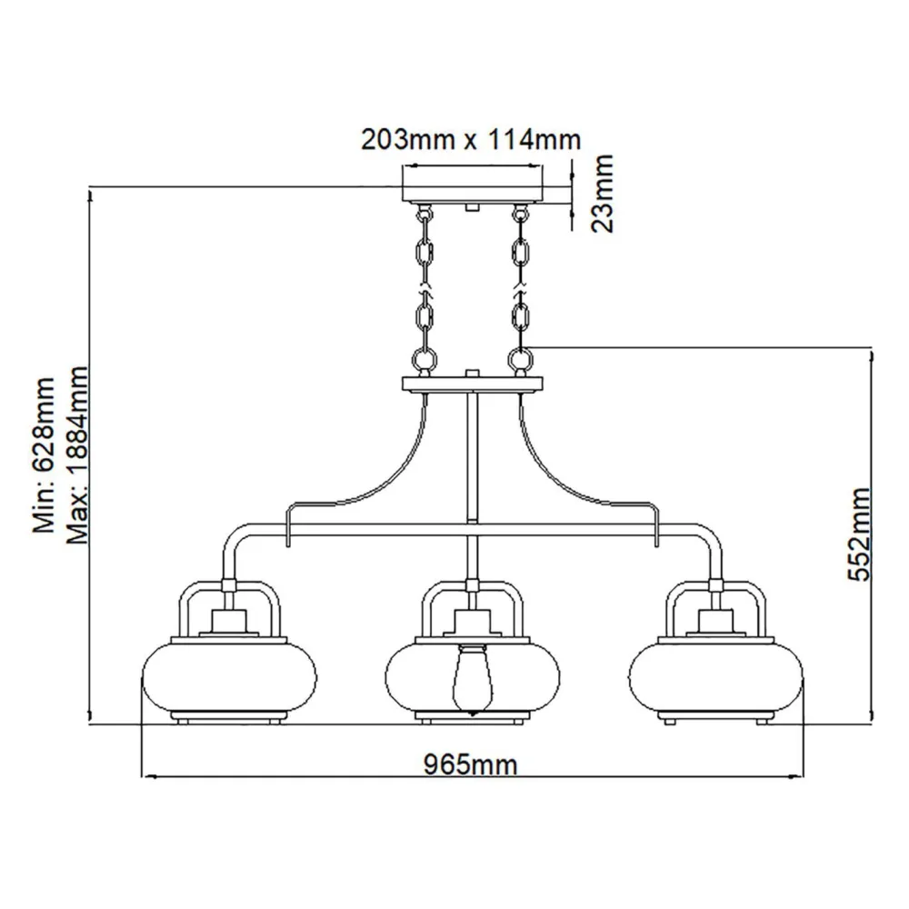Elstead Hängeleuchte Vintage B: 96,5 cm höhenverstellbar in Bronze* Hängelampen|Bürolampen
