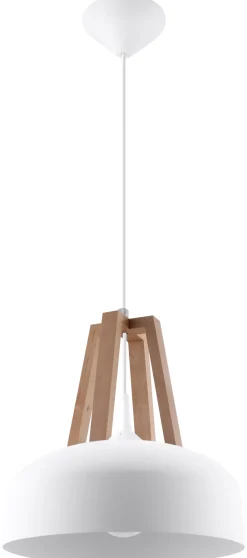 Sollux Hängeleuchte Weiß Ø30cm rund Retro vielseitig MANILIA* Wohnzimmerlampen|Retro Lampen