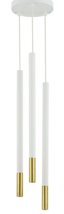 Clearance Sigma Hängeleuchte Weiß Gold Metall Messing B:16 cm dekorativ