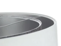 BPS Koncept Hängeleuchte Weiß Grau Silber E27 rund D: 50 cm Stoff* Hängelampen|Bürolampen