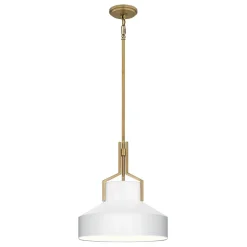 Elstead Hängeleuchte Weiß Messing antik E27 aus Glas Metall Ø 37 cm* Hängelampen|Esszimmer Lampen