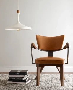 Elstead Hängeleuchte Weiß Metall Holz Ø48cm Skandinavisch E27* Hängelampen|Lampen Aus Aller Welt