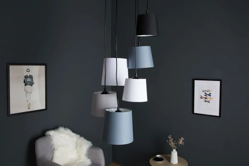Invicta Interior Hängeleuchte Wohnzimmer Weiß Grau Beige Modern Design* Hängelampen|Esszimmer Lampen