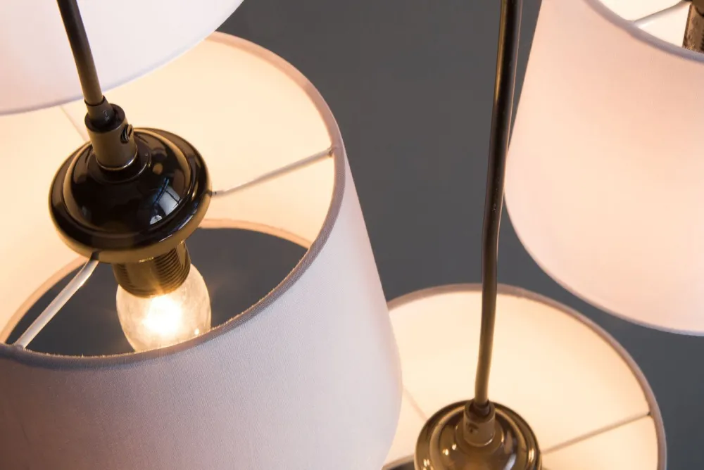 Invicta Interior Hängeleuchte Wohnzimmer Weiß Grau Beige Modern Design* Hängelampen|Esszimmer Lampen