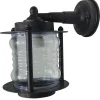 Lido Hoflampe Schwarz Antik Echt-Messing Glas H: 24 cm IP23 E27