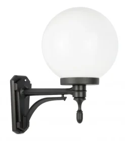 Best SU-MA Hofleuchte Schwarz Weiß Kugelschirm IP43 Vintage