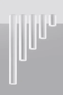 Sollux Hohe Deckenlampe Weiß 60 cm Ø 6 cm schmal GU10* Küchenlampen|Moderne Lampen