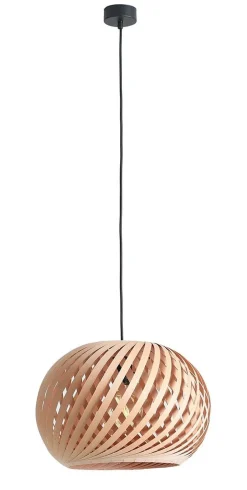 Clearance ALDEX Holz Hängelampe in Natur E27 rund Ø40 cm gemütlich